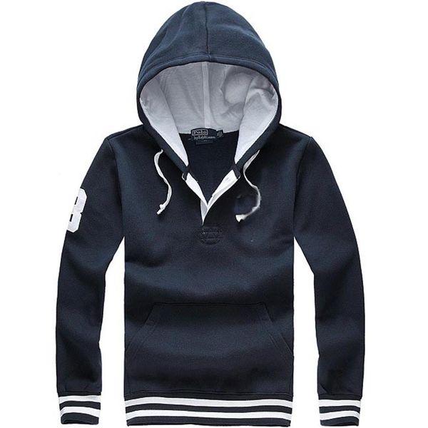 

2018 whole brand men's polo hoodies and sweatshirts 100% cotton big horse men's hoodies jackets drop 238m, Black