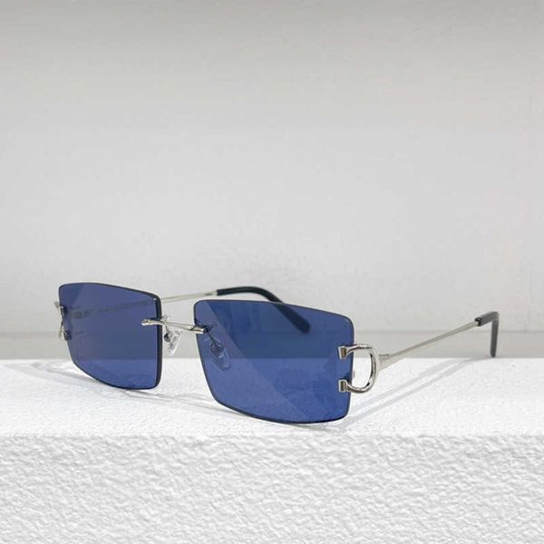 

metal sunglasses rimless square big c eyeglasses luxury women men sun glasses eyewear brand desinger shade new fashion factory sun glasses 7, White;black