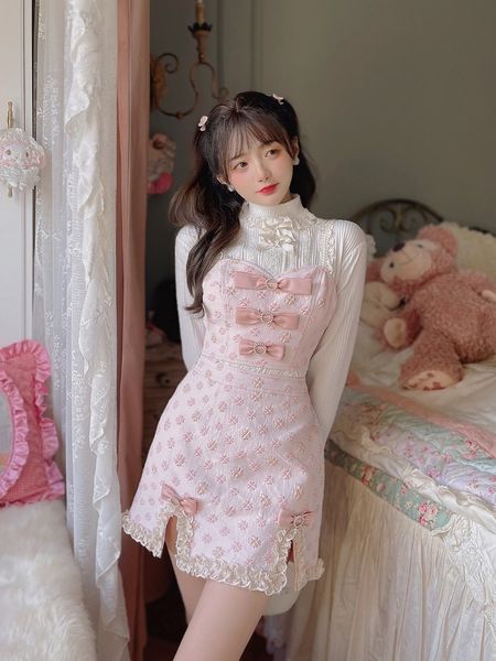 

two piece dress bobon21 tb2085 230222, White