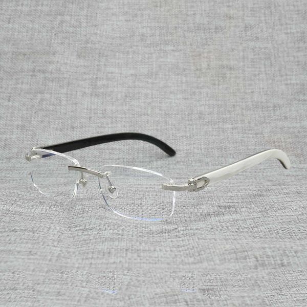

vintage wood square clear glasses men natural buffalo horn oversize rimless frame for women reading optical oval new fashion factory sun gla, White;black