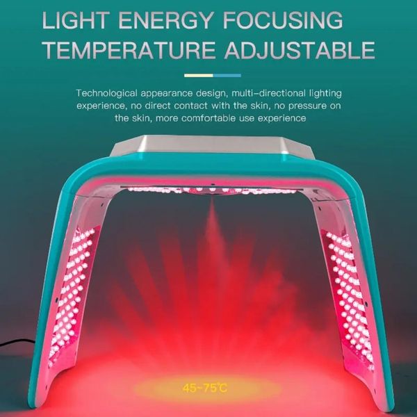 

new facial 7 color pdt led facial light therapy with ems therapy facial spa skin care red light therapy device for face
