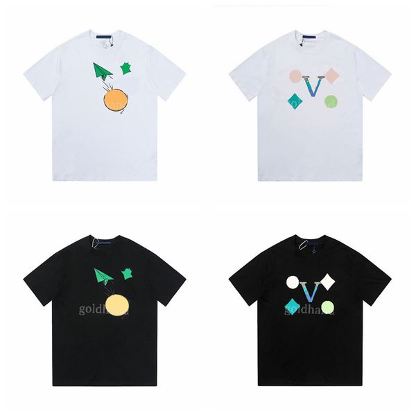 

summer men loose t shirt designer men women casual breathable tees luxury v printed tide hiphop street, White;black