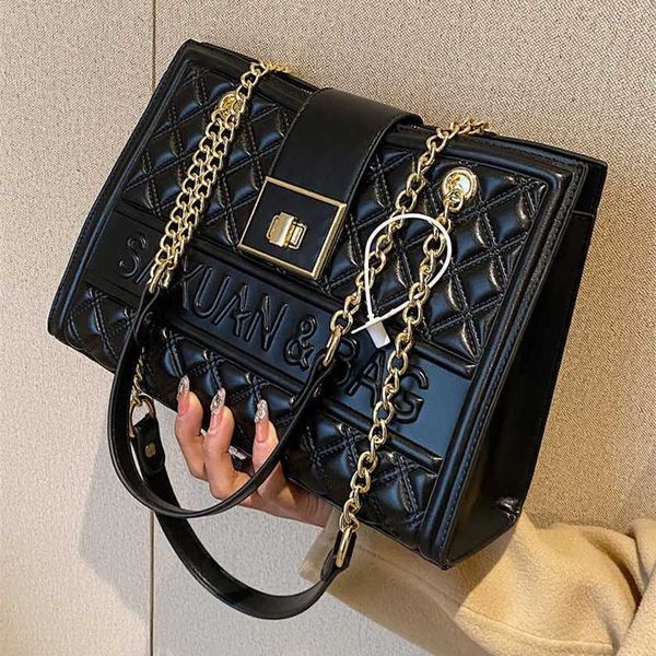 

32% off handbag 2023 fashion women's bag leather quality handbag fashionable advanced feeling large capacity fashion and shoulder rhomb