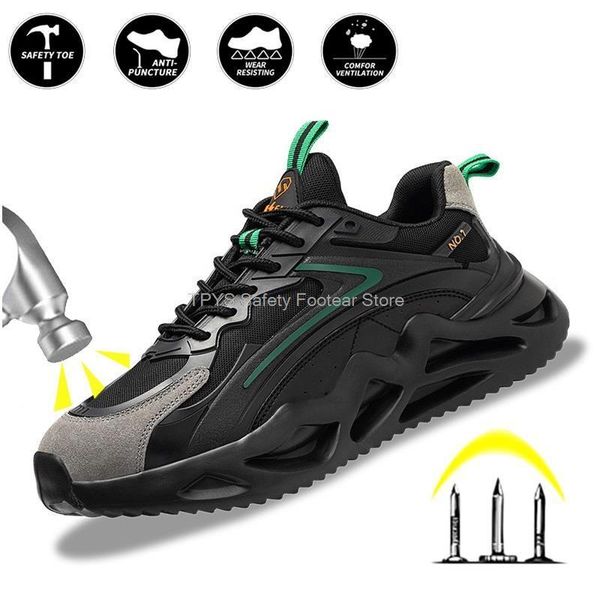 

boots insulated 6kv electrician safety shoes men's work plastic toe ing sneakers anti stab anti smash men 230223, Black