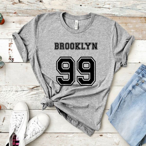 

women's knits tees brooklyn 99 shirt nine v show precinct graphic s short sleeve streetwear ops 230222, White