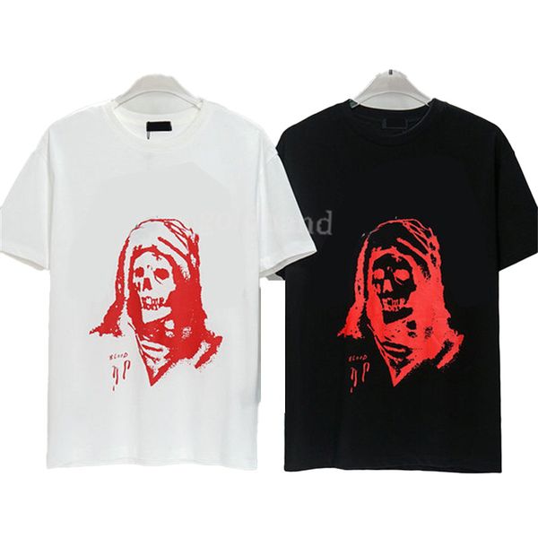 

designer men hiphop street summer skateboard sport t shirt vest luxury skull printed tees, White;black