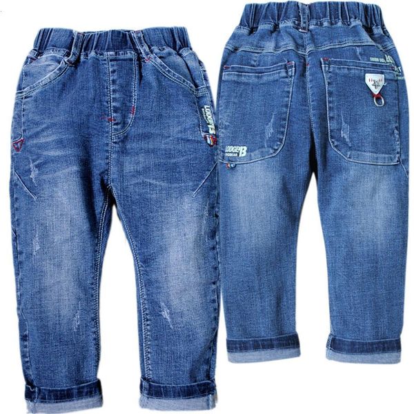 

jeans 4117 elastic waist spring autumn soft denim jeans pants kids boys jeans boy trousers children fashion 230223, Blue