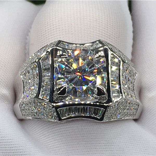 

18k gold diamond ring mens luxury rings princess engagement rings for womens ladies fashion jewelry, Slivery;golden