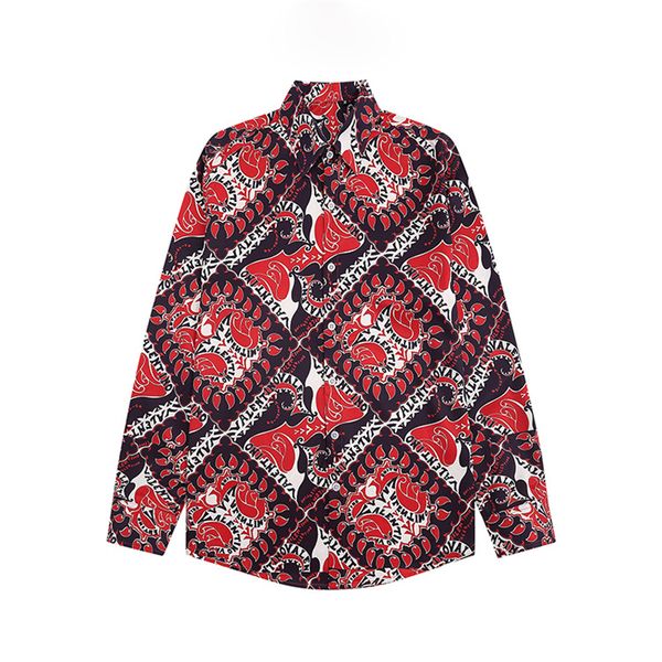 

men's casual shirts luxury floral print for men's autumn long sleeve slim asual shirt business social formal dress street party t, White;black