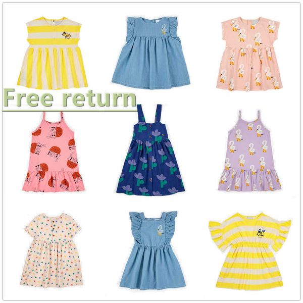 

girl's dresses 2023ss new bc brand european and american fashion trend girl party dress summer dress flower girl dresses z0223, Red;yellow