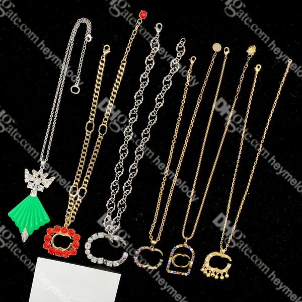 

stylish letter rhinestone necklaces cuban link gold necklaces crystal pearl pendant pendants anniversary gift, Silver
