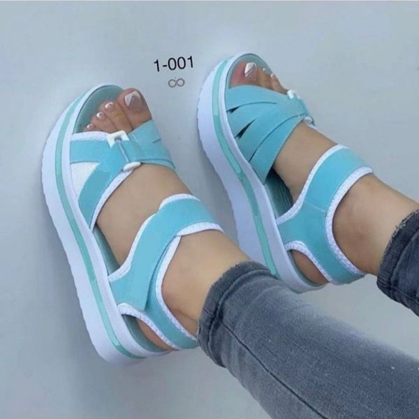 

sandals 2023 summer shoe heels platform peep toe wedges chaussure femme casual sandalias mujer 230223, Black