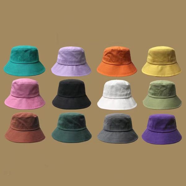

hats scarves sets designer summer cap bucket hat twelve colors solid color male and female couple simple comfortable breathable sports trave, Blue;gray