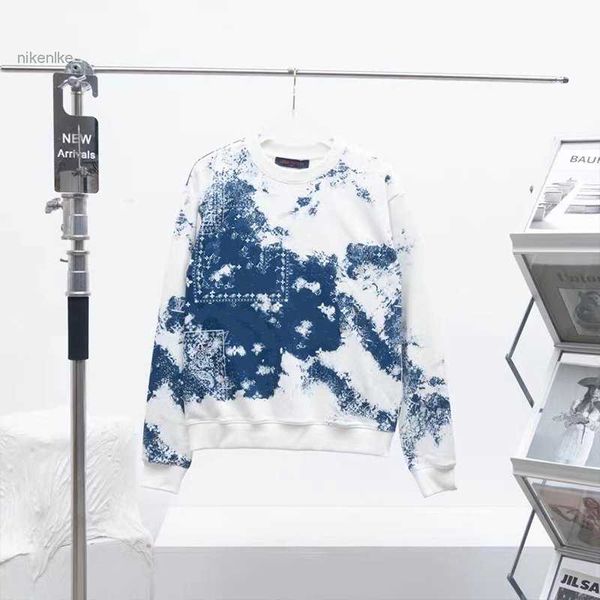 

2023 designer lu letter print shirt mens hoodies streetwear round neck loose cotton male sweatshirts wholesale luxury brand, Black