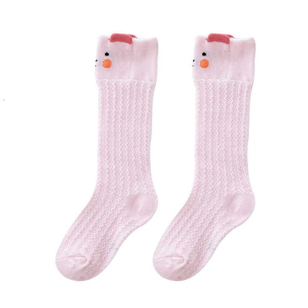 

mosquito-proof socks cartoon summer thin chil1en socks cute mesh baby calf socks thin baby knee socks, Pink;yellow