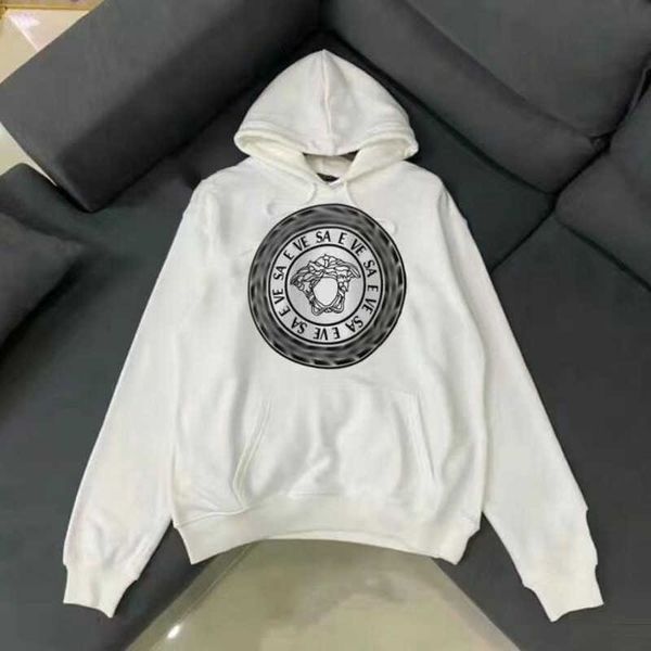 

mens hoodie designer hooded sweater autumn winter round neck pullover coat long-sleeved medusa print sweatshirt couple, Black