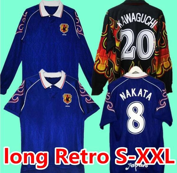 

1998 japan retro nakata soccer jerseys soma akita okano kawahi home football shirt kazu hattori goalkeeper long sleeves uniforms, White;black