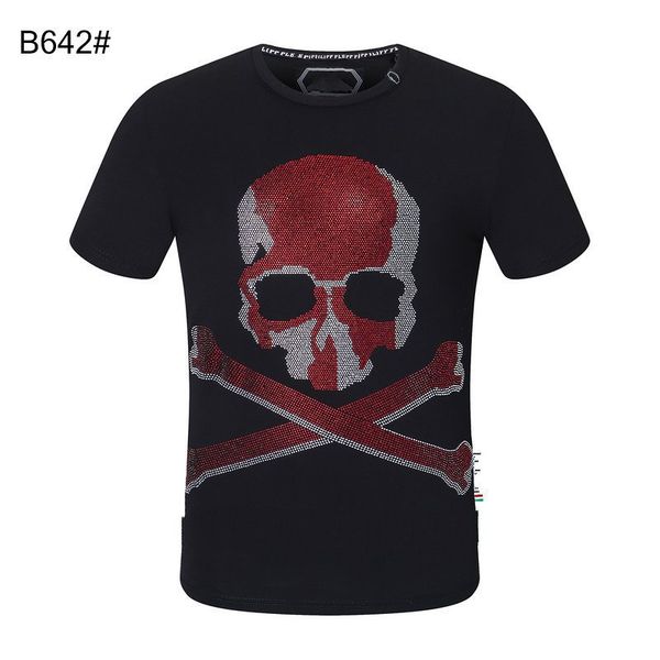 

men's t-shirts phillip plain men designer pp skull diamond t shirt short sleeve dollar brown bear brand o-neck streetwear skulls paris, White;black