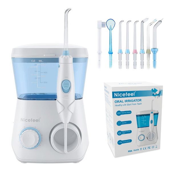 

other oral hygiene nicefeel irrigator water flosser dental jet teeth cleaner hydro with 600ml tank 7 nozzle and 1 toothbrush 230224
