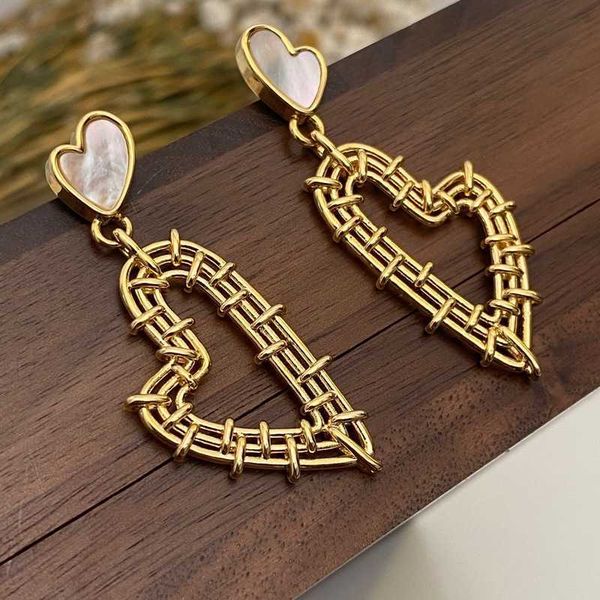 

love vintage texture shell 95 pin earrings temperament earrings stud earrings, Golden