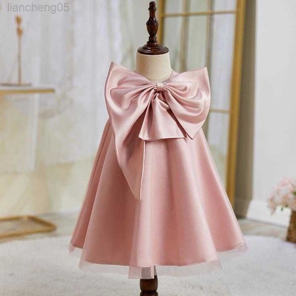 

girl's dresses baby come baptism birthday party wedding princess prom gown big bow sleeveless design girls' eid dress l1853 w0224, Red;yellow