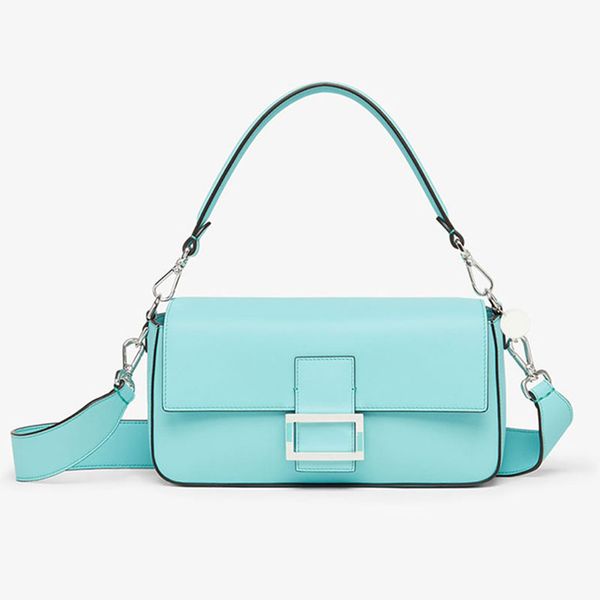 

light blue baguette bag crossbody chain bag shoulder clutch bags flap mini purse handle tote handbags women totes bags designer luxury eveni