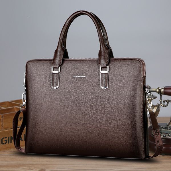 

briefcases luxury cow genuine leather business men s briefcase high capacity male shoulder bag men messenger tote computer s 230223