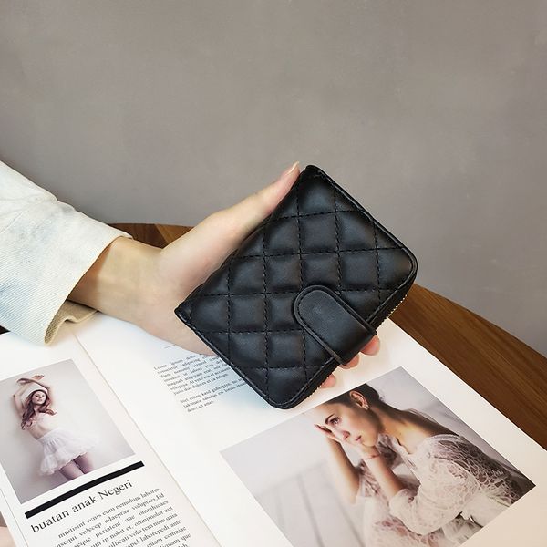 

2023 women wallet personality fashion ladies long big synthetic leather purse, Red;black