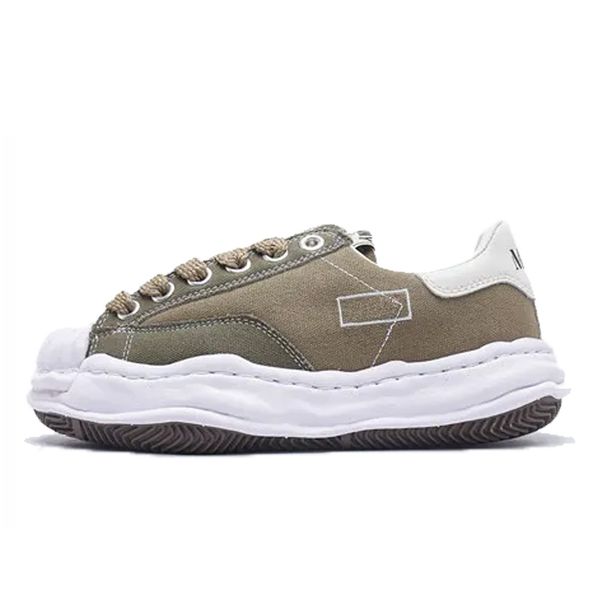 

toe maison mihara cap mmy yasuhiro shoes mens womens blakey og sole leather canvas low miharayasuhiro luxury casual women sport designer 1n0, Black