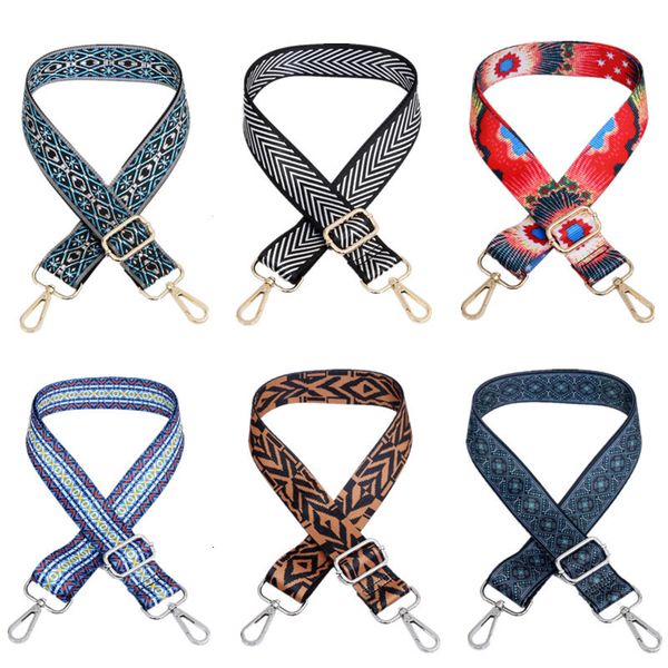 

bag parts accessories 7styles strap for women removable diy shoulder rainbow handbag cross body messenger nylon straps s handle 230224, Black