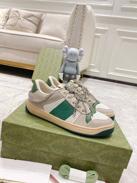 

screener sneaker beige butter dirty leather shoes vintage red and green web stripe luxurys designers beige and black python print sneakers r