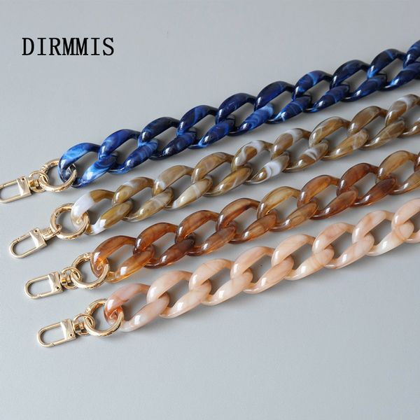 

bag parts accessories fashion woman accessory detachable replacement blue pink brown acrylic chain luxury strap resin shoulder clutch 230224, Black
