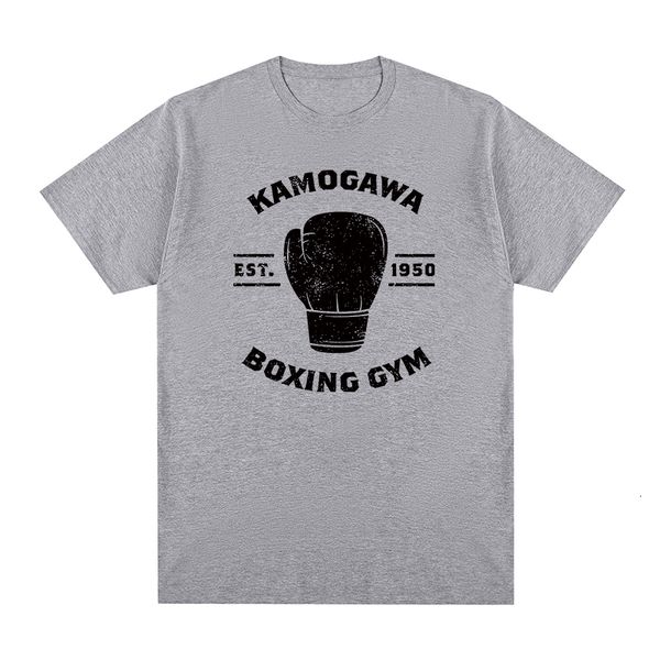 

men's t-shirts hajime no ippo kbg design gray t-shirt vintage makunouchi ippo cotton men tee tshirt womens 230223, White;black