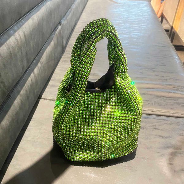 

shoulder bag shiny crystal clutch purse bucket bag rhinestone handmade purses and handbags luxury designer evening clutch purse 230224