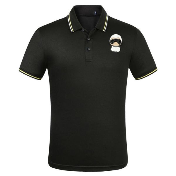 

summer brand clothes luxury polo shirts men casual polo fashion snake bee print embroidery t shirt high street mens polos254r, White;black