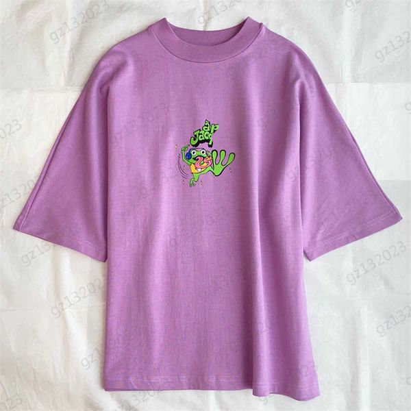 

t-shirts women frog letters print short sleeve slim t-shirts base crewneck design simple casual style joker 2 colors womens graphic t-shirt, White