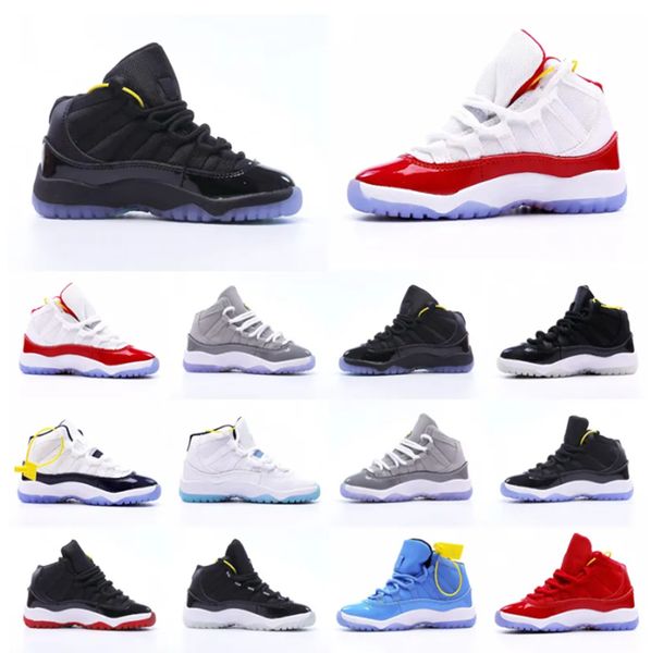 

toddlers 11s kids shoes cherry td cool grey 11 xi boys basketball shoe baby children black mid sneaker designer military trainers kid youth