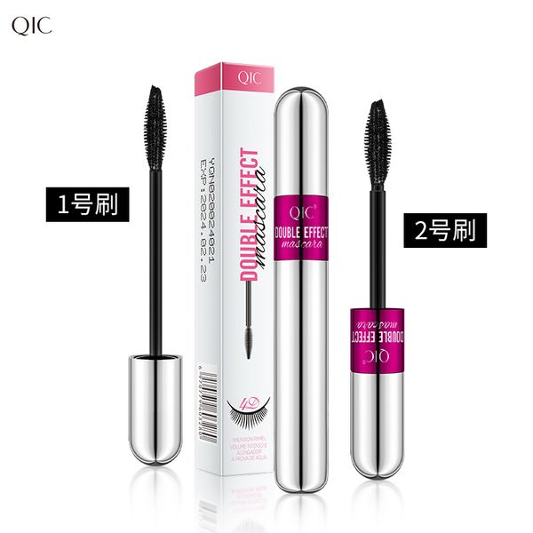 

qic 3d mascara double effect waterproof long-lasting non-smudge swat-proof moisturizer no blooming slender curling thick and full eyelashes