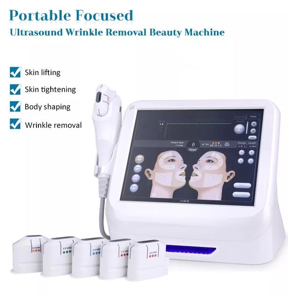 

continuous passive motion machine 5 probes ultrasonic machine facial skin lifting wrinkle remover hifu beauty machine