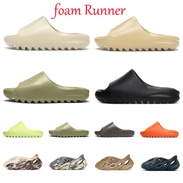 

designer slippers men woman slider foam runner bone onyx pure sandals slide slipper ochre resin clog desert ararat run slides slipper 36-46, Black