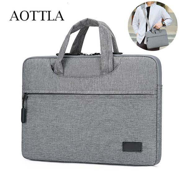

briefcases aottla lapbag sleeve shoulder handbag men s business brand crossbody women briefcase for documents 230223