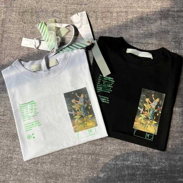 

men's t-shirts designer summer t shirt oil painting short sleeved t designer ts men women trend pullover tee ins couple half sleeves p2, White;black