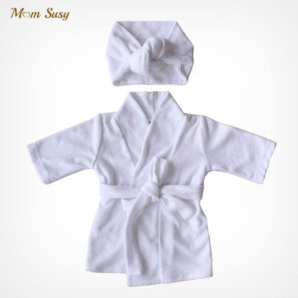 

pajamas born baby boy girl robe set 100 cotton toweling terry infant bathrobe hooded sleeprobe with headwear home suit 0 2y 230224, Blue;red