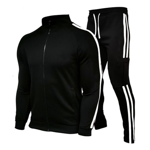 

mens tracksuits mens spring autumn casual sports suit sweatshirt zipper jacket pants cotton brand sportswear custom 230224, Gray
