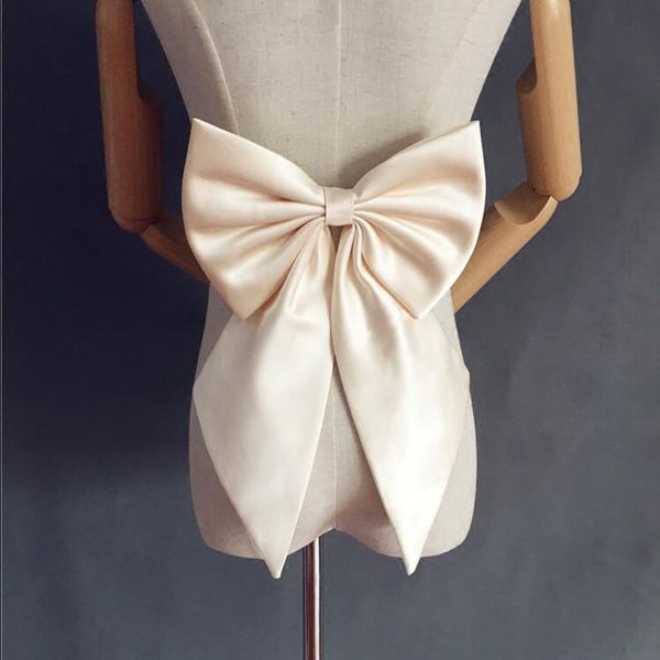

waist chain belts seperate satin bow wedding dress knots removeable prom dresses 230223