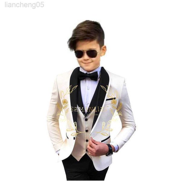 

clothing sets boys suit jacket white wedding tuxedo kids blazer pants 3 piece fashion clothes shawllapel boys clothes 4yrs to 12yrs boys sui