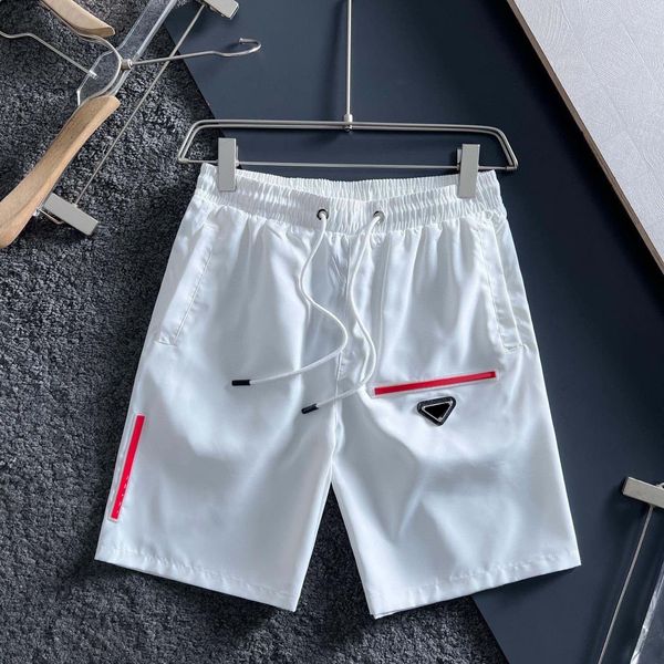 

fashion brands design mens board shorts original correct letter style red label summer breathable quick dry casual sports mens cropped pants, White;black
