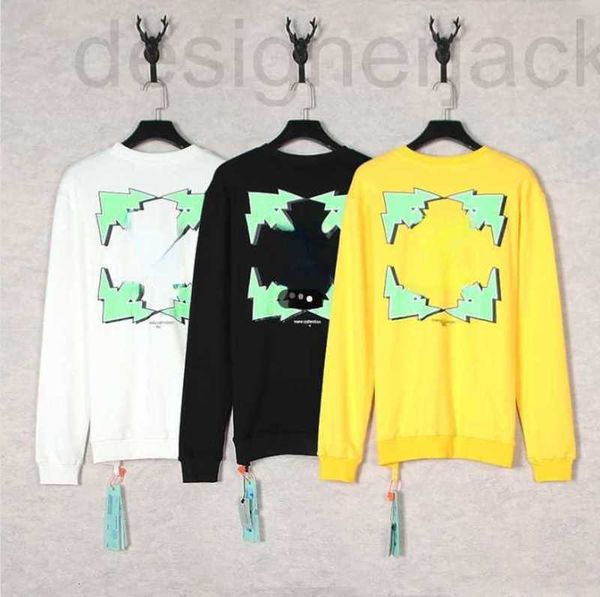 

men's hoodies & sweatshirts designer men casual hoodie winter hip hop women lightning arrow print long sleeve pullover sweatshirt round, Black