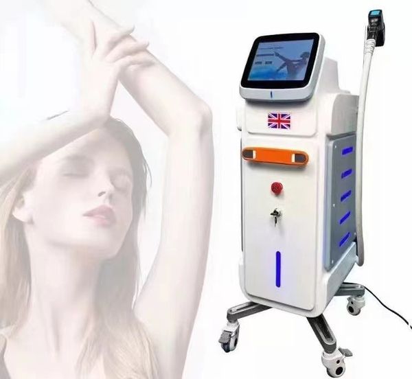 

1200w 1600w new 3d triple diode laser 755 808 1064 titanium professional 3 wavelength diode laser hair removal machine, Black