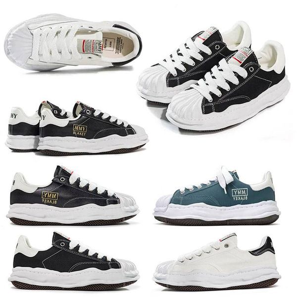 

2023 dhgate mens shoes maison mihara yasuhiro sole canvas shoes men's women's black and white canvas dress shoe toe cap mmy shoe w
